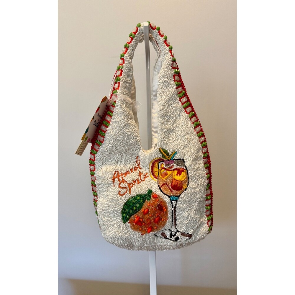 New Release Handcrafted in India Aperol Spritz Cocktail Beaded Bag Viral TikTok